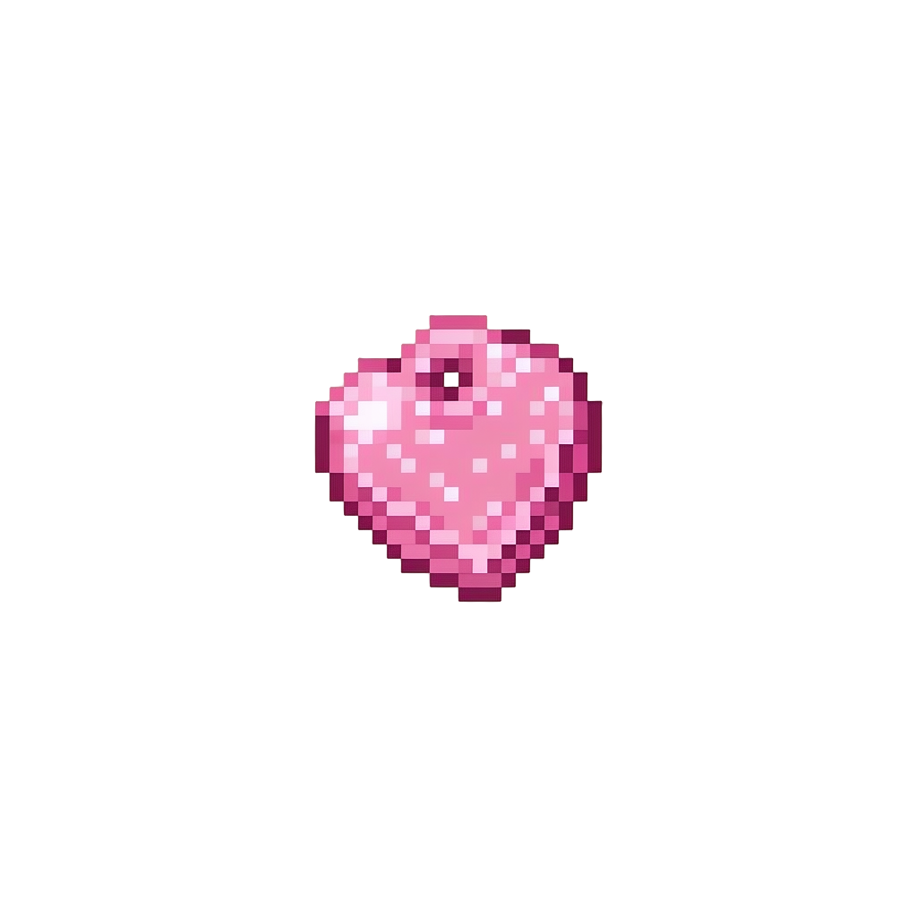 A Soft Pink Glitter Kiss Crest