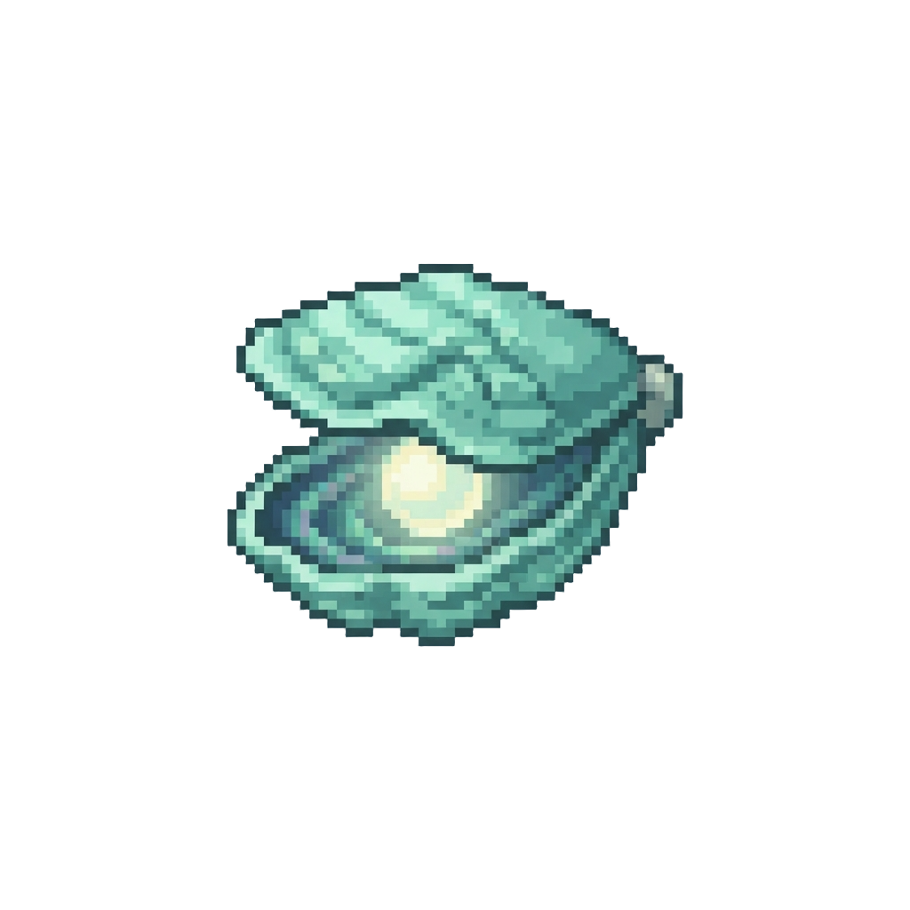 A Luminous Sea-foam Oyster Shell