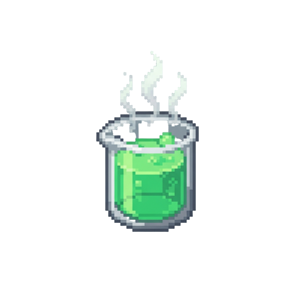 A Steaming Lime-green Beaker Mix