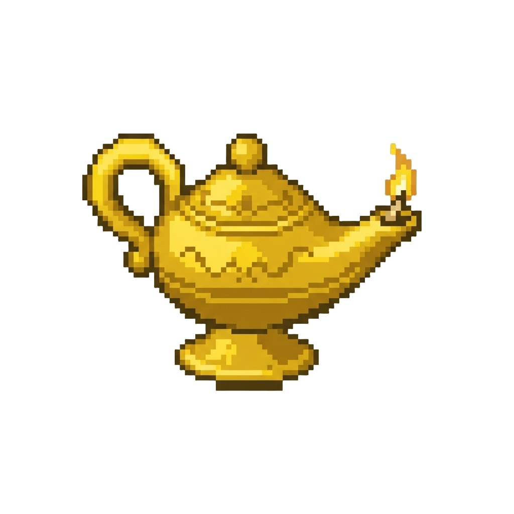 A Gleaming 24-karat Royal Gold Lamp
