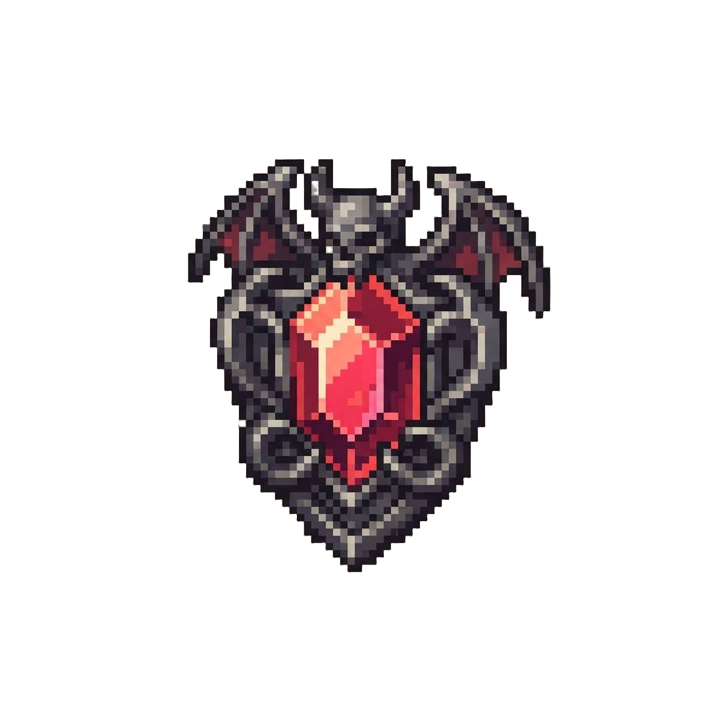 A Glowing Crimson Vampire Lord Crest