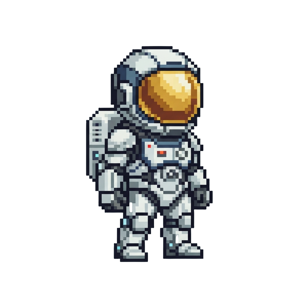 A Sleek Galactic Astronaut Suit with a Golden Visor
