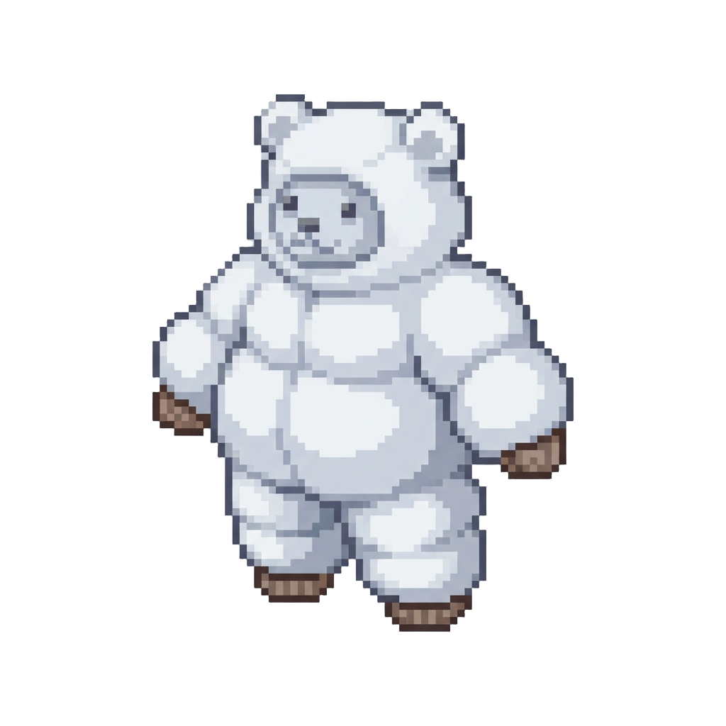 A Giant Fluffy Marshmallow Suit That Puff Up Huge