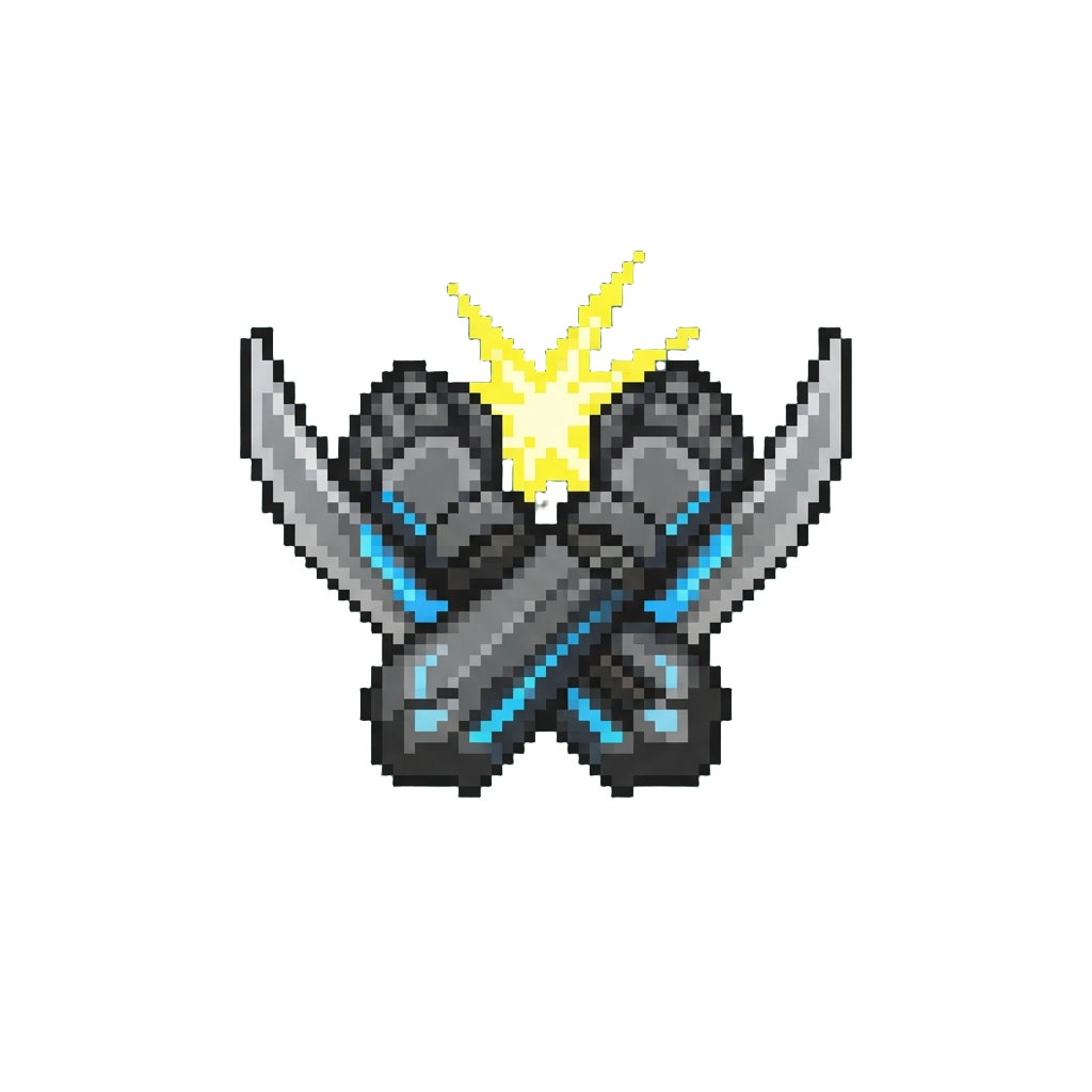A Lightning-fast Dual Forearm Blade Thrust