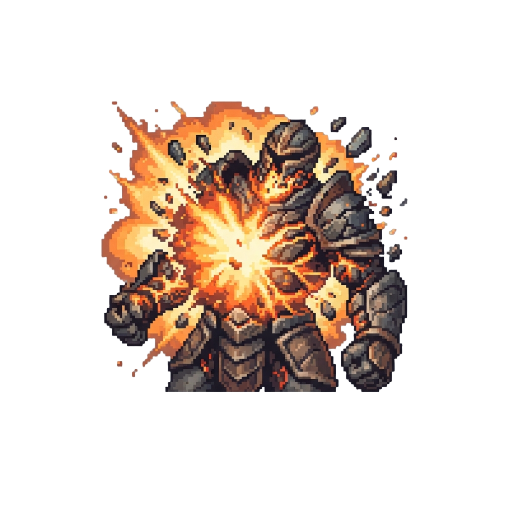 An Intense Thermobaric Blast Obliterating the Titan's Torso