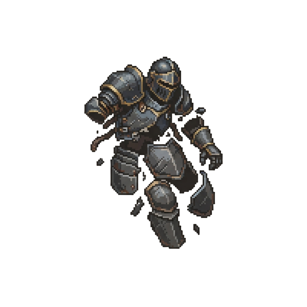 A Heavy Armor Collapse Sending Giant Metal Plates Free-falling