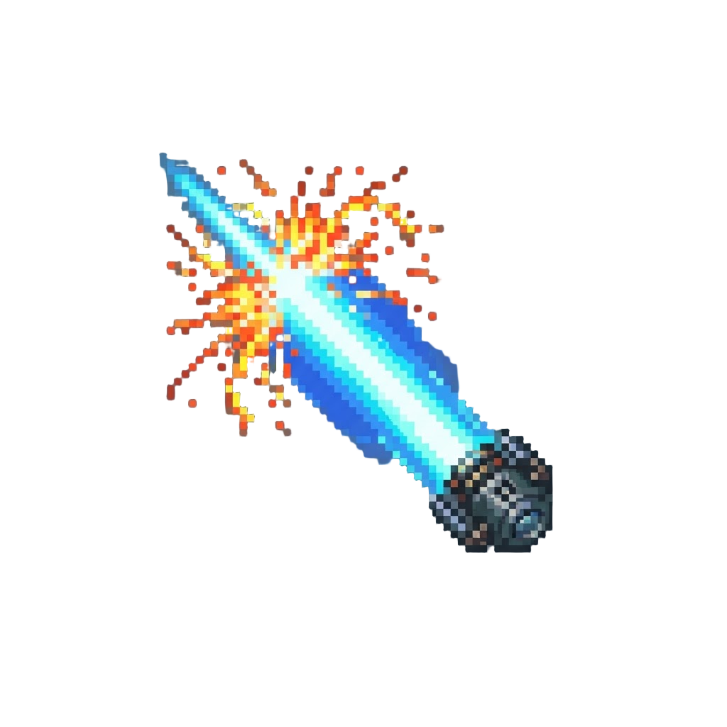 A Giant Hyper-focused Laser Beam Causing Violent Energy Backfires