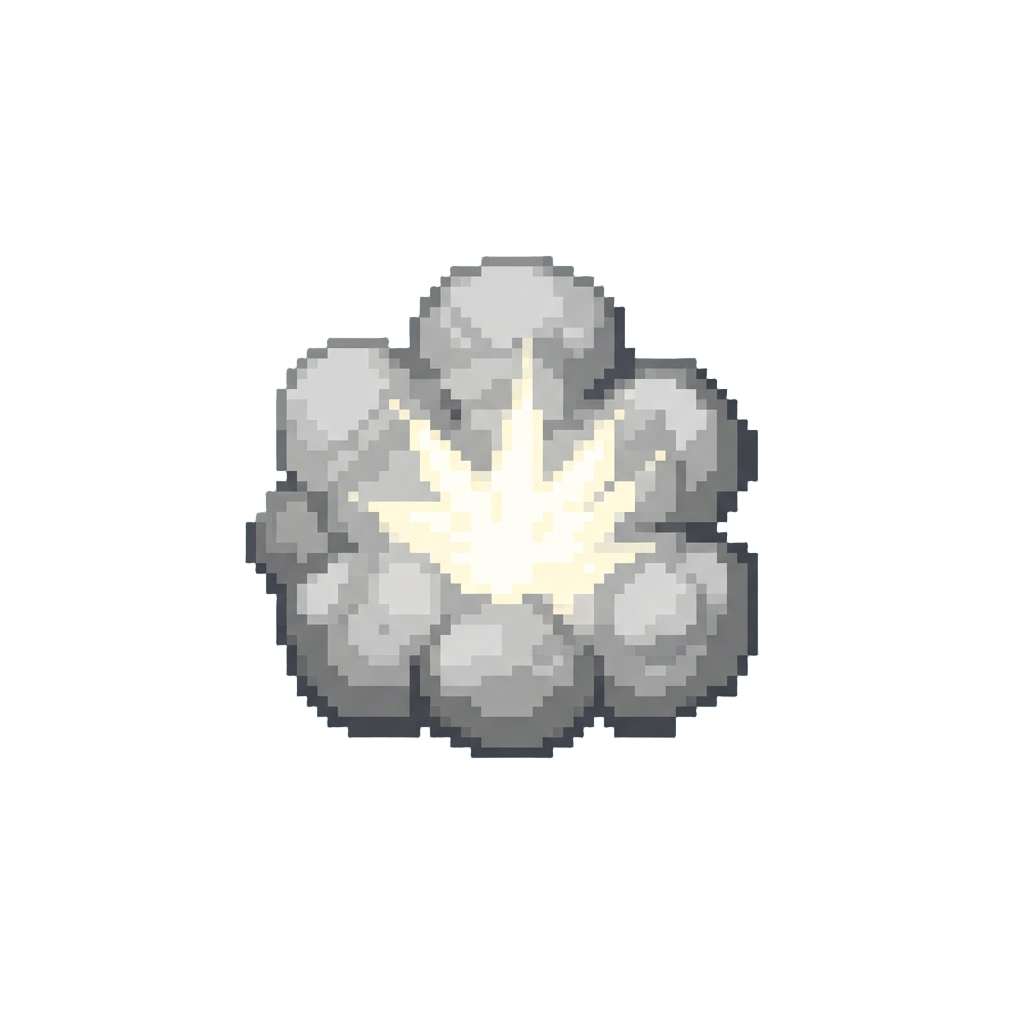 A Brilliant White Explosion Venting Massive Smoke Clouds