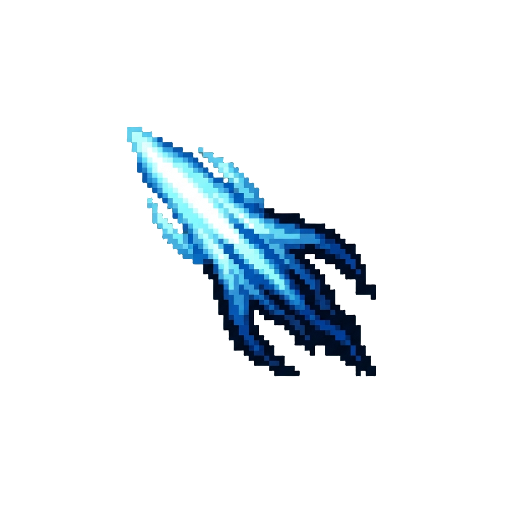 A Trail of Blue Plasma Wisps Slicing Through the Atmosphere