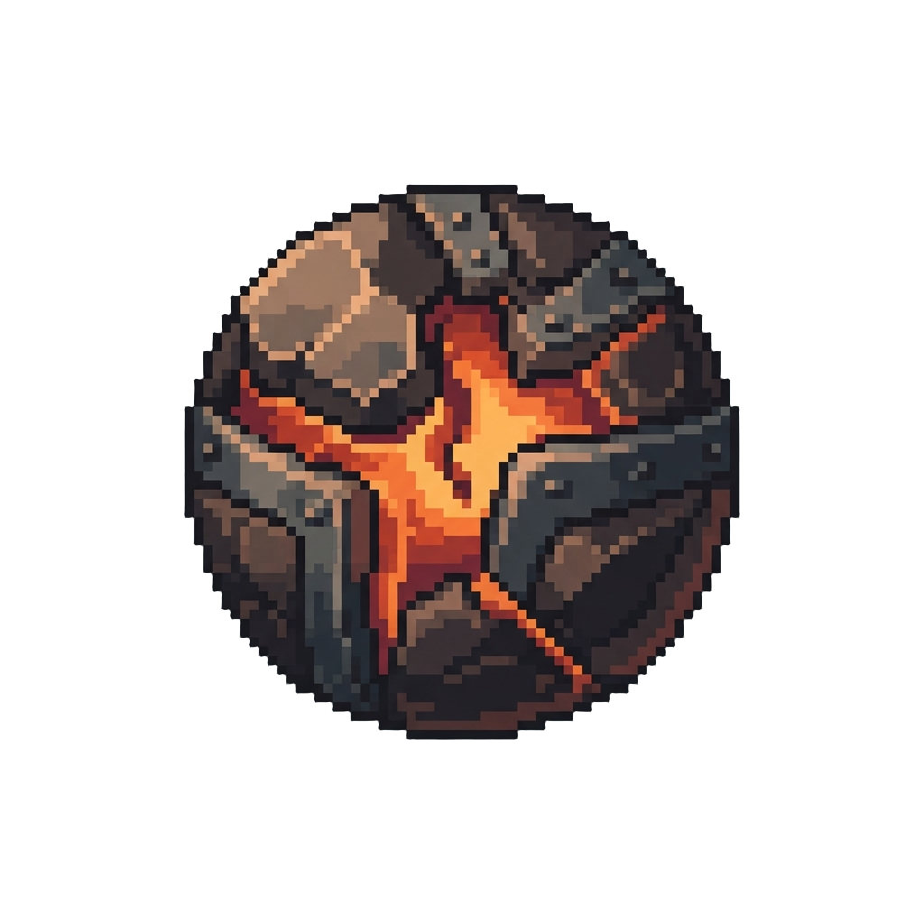 Glowing with Deep Magma Embers Inside
