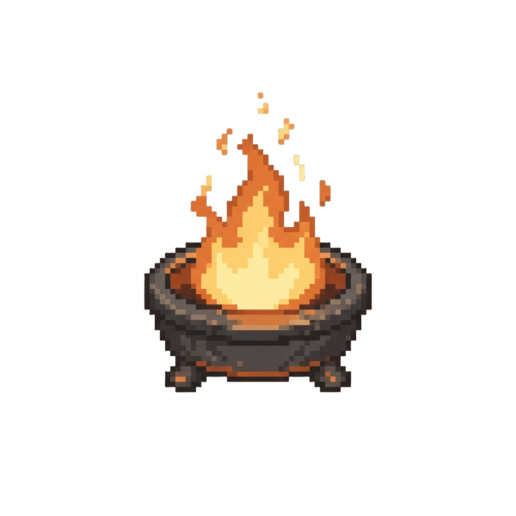 Radiating Warm Flickering Firelight