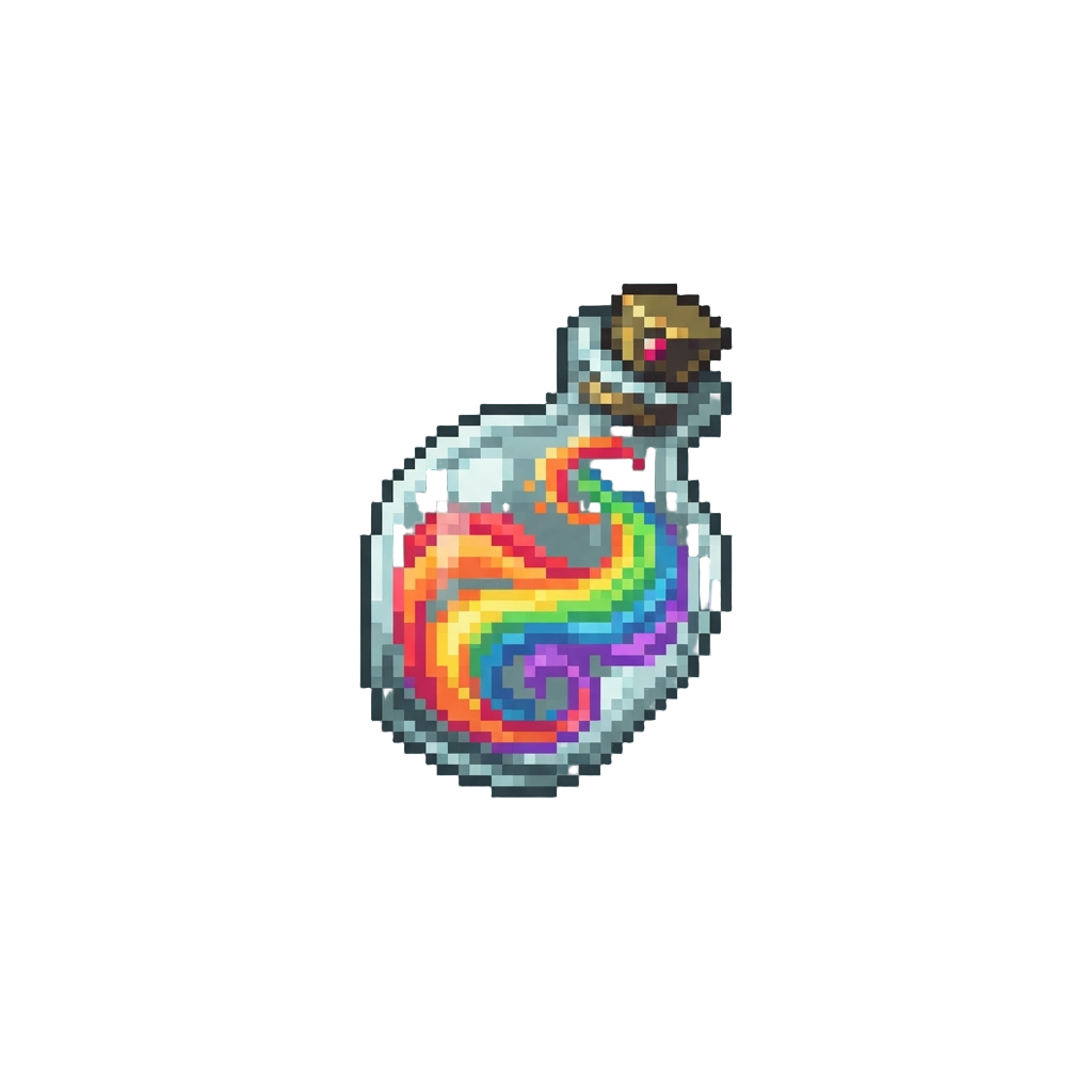 Swirling with Vivid Liquid Rainbow Ribbon Streams