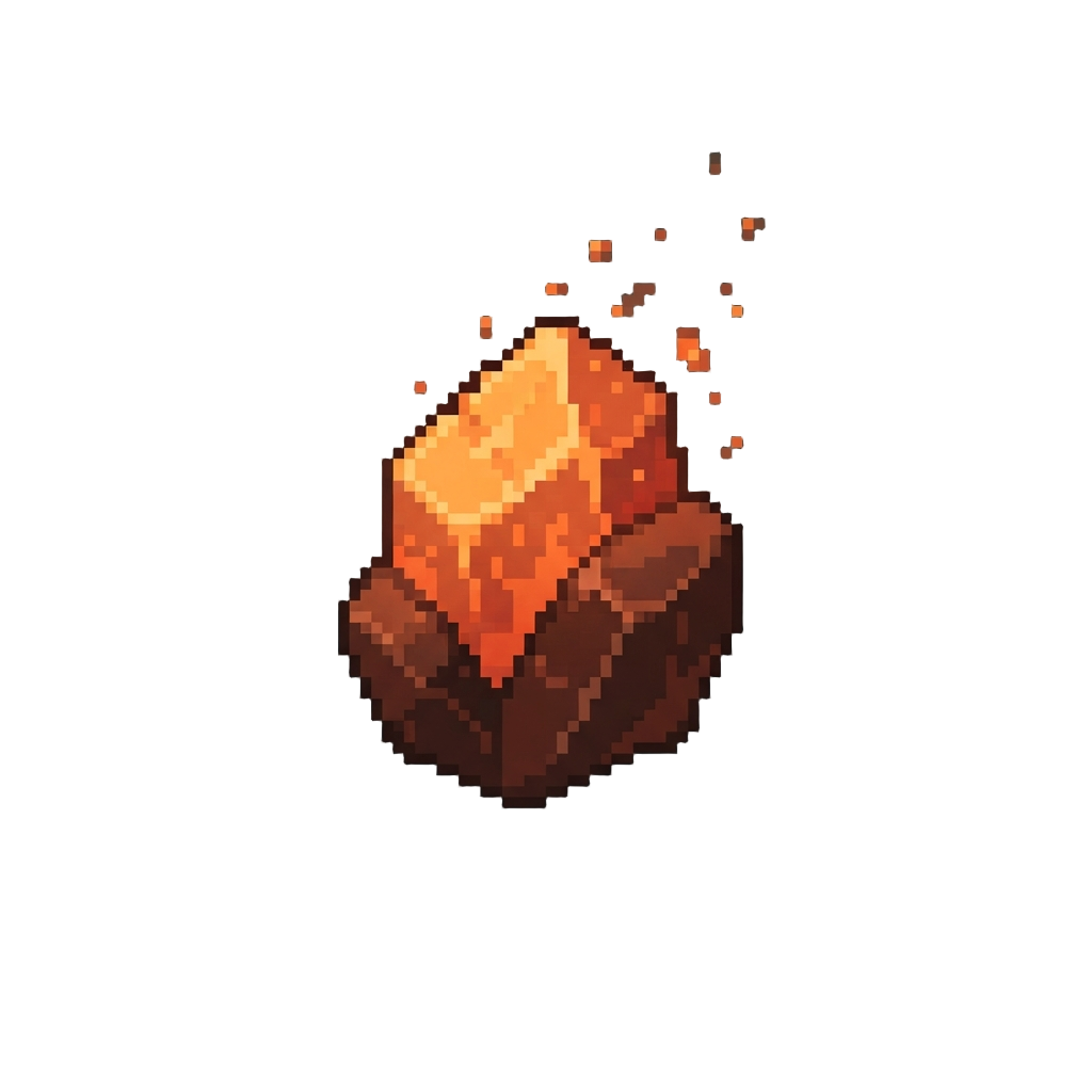 Emitting Subtle Orange Heat Embers