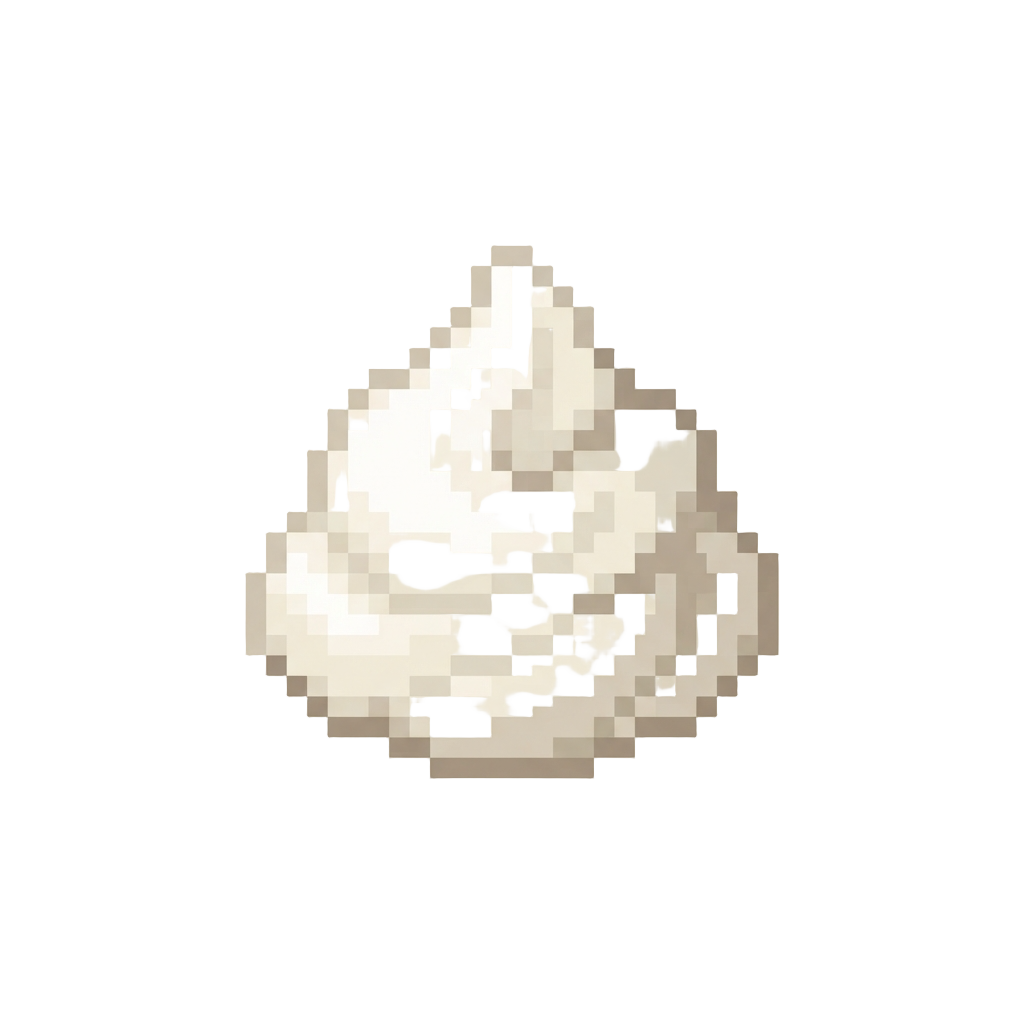 Frothy White Whipped Cream Foam