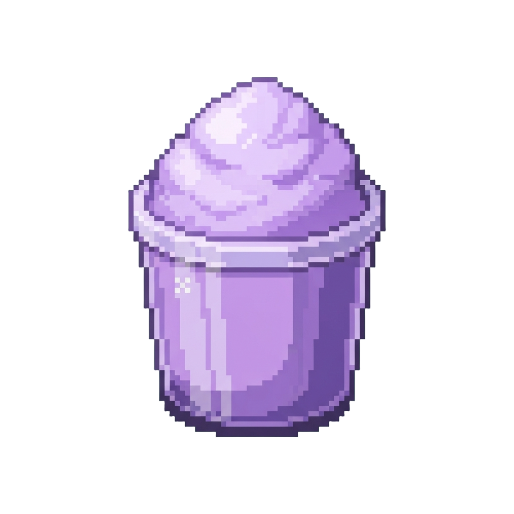 A Fluffy Tub of Purple Cotton Candy