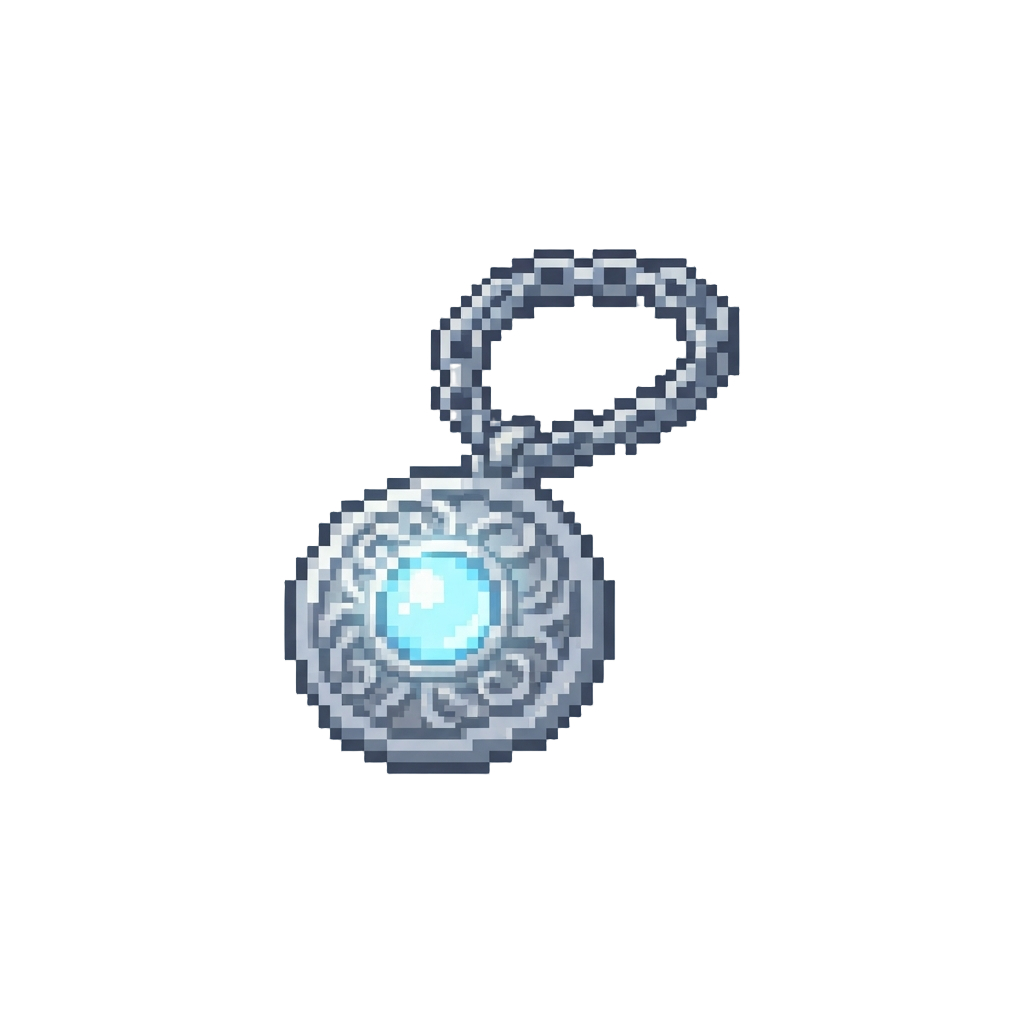 A Glowing Silver Amulet