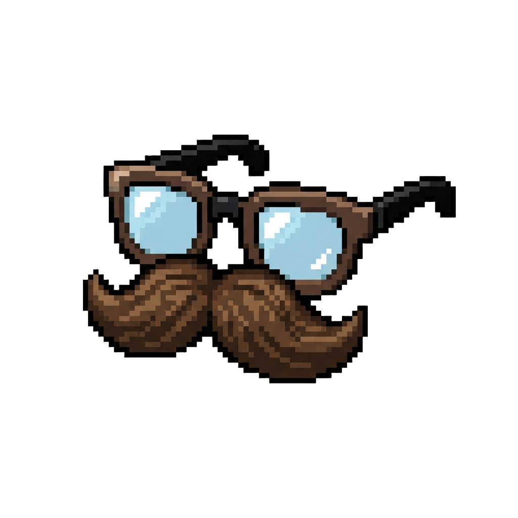 A Funny Oversized Fake Mustache and Glasses Set