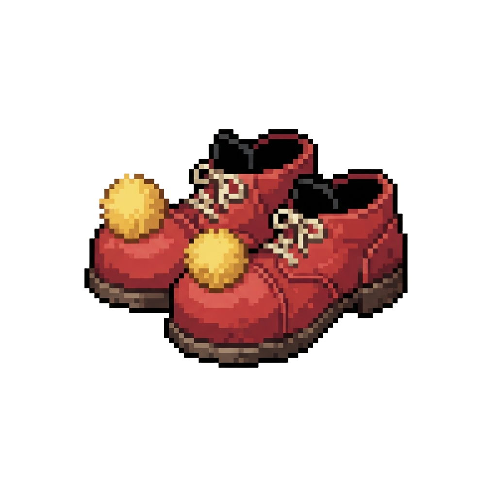 A Pair of Oversized Red Clown Shoes