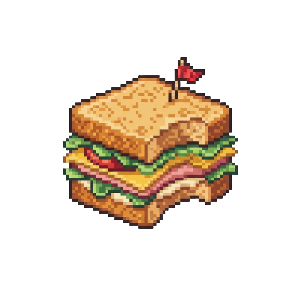A Giant Half-eaten Cartoon Sandwich