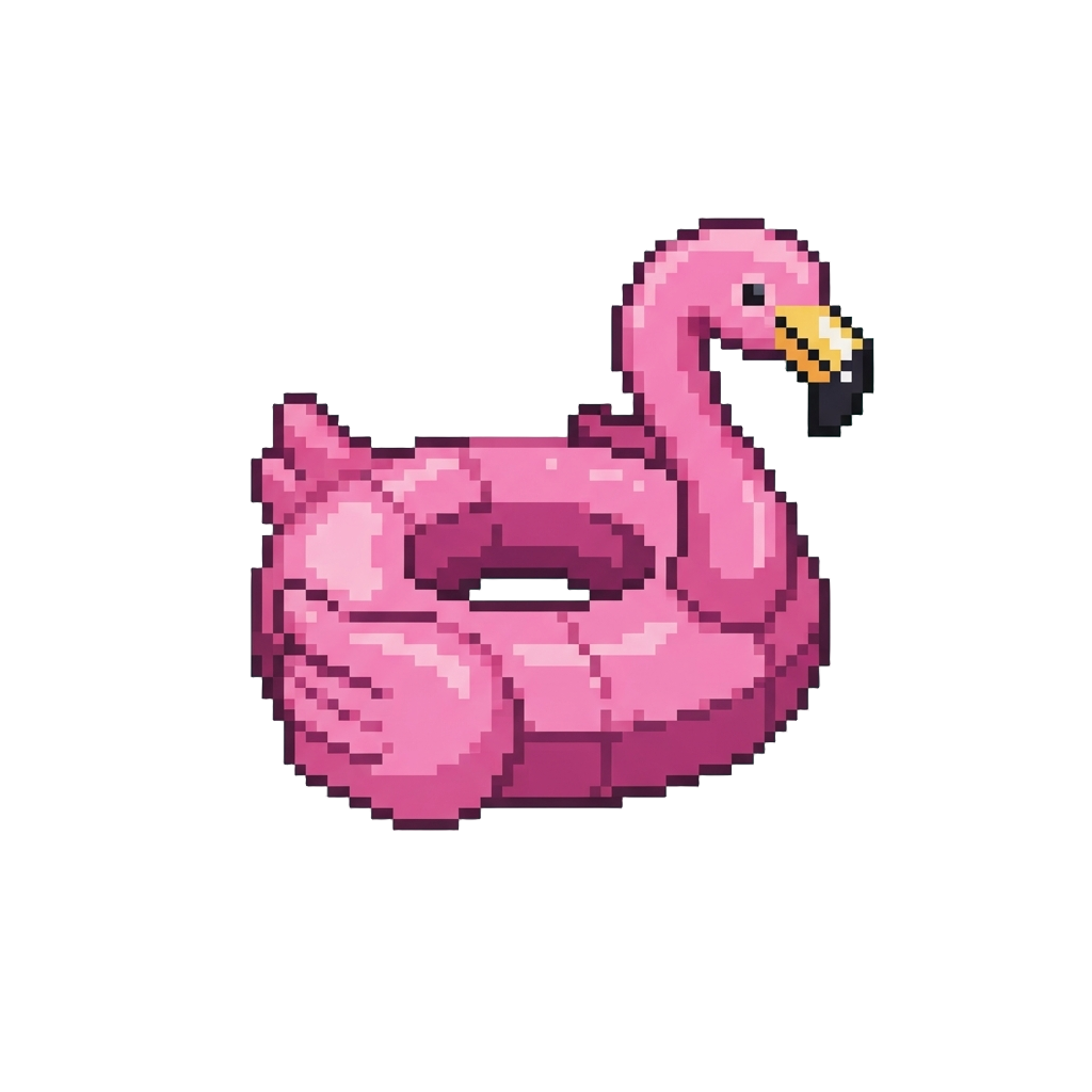 A Fluffy Pink Flamingo Inflatable Costume