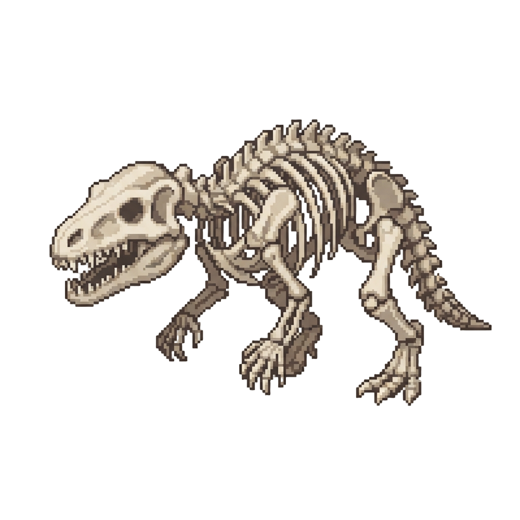 A Giant Krayt Dragon Skeleton