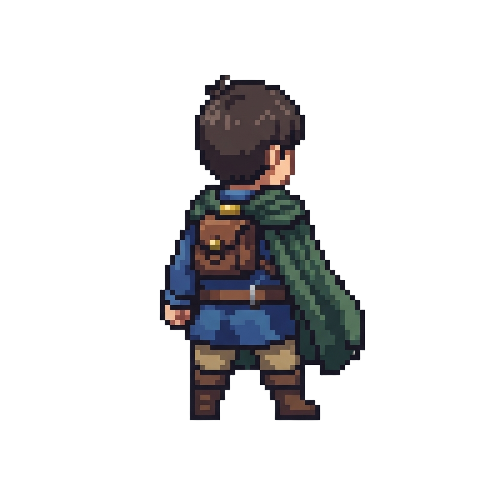 A Back-turned Hero Stance