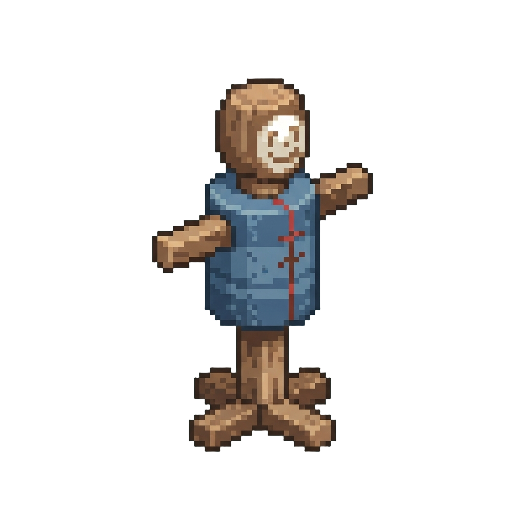 A Painted Wooden Training Dummy