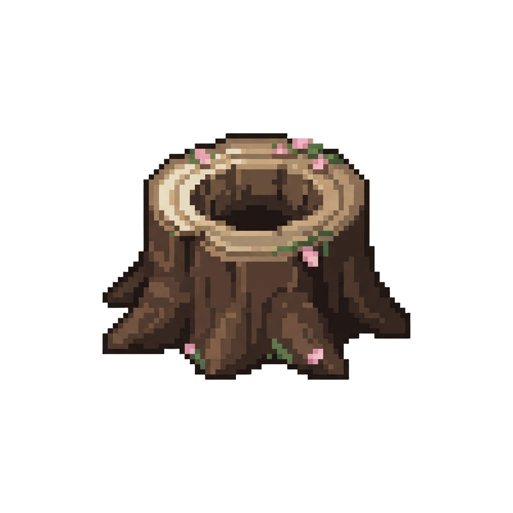 A Hollow Cherry Blossom Stump