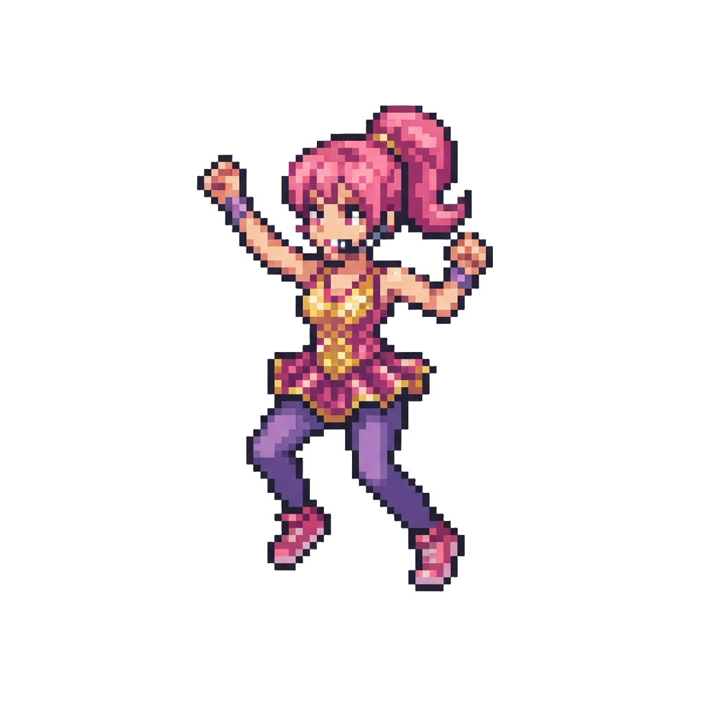 A High-energy Diva Doing Cardio Dance