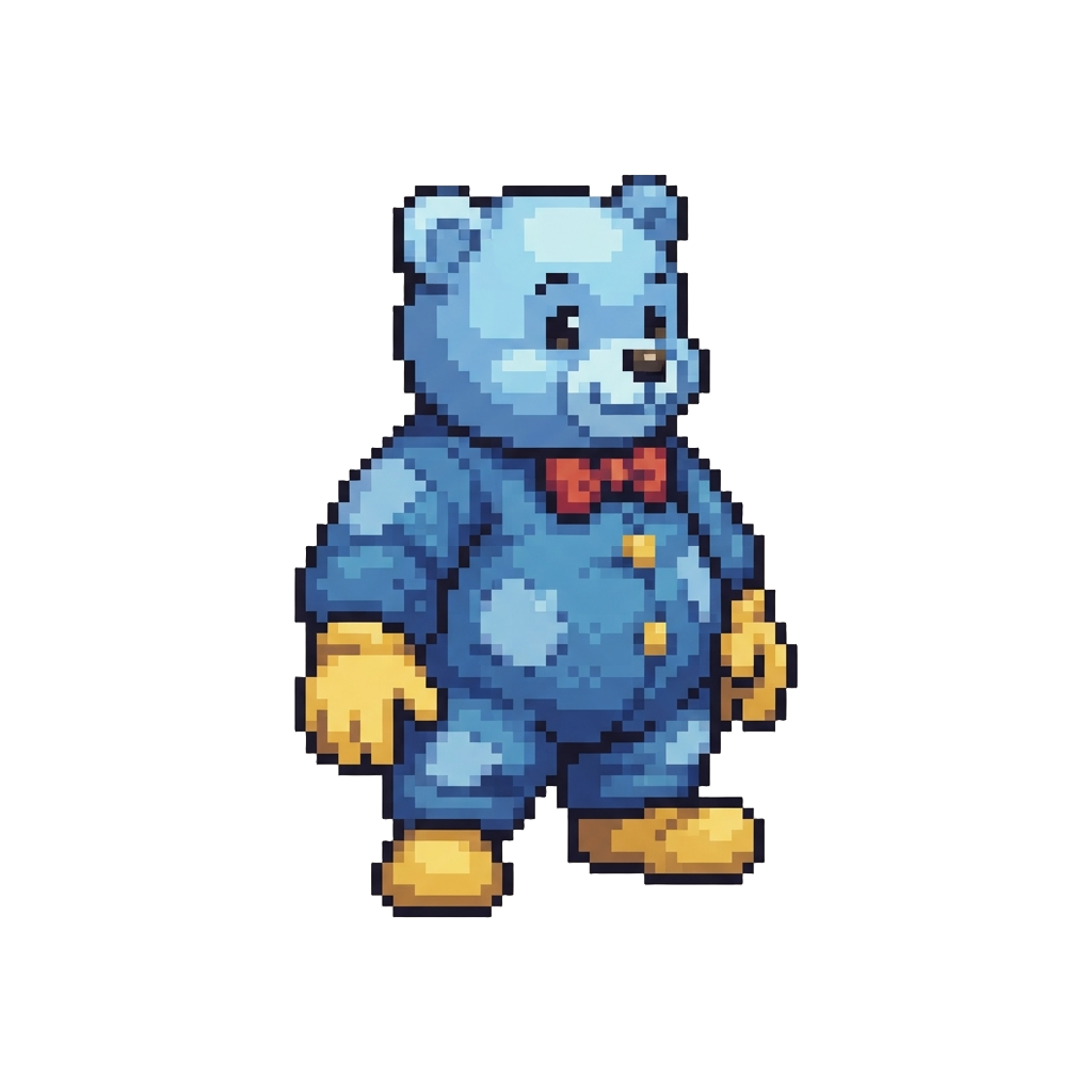 A Clumsy Mascot Figure in a Giant Oversized Suit