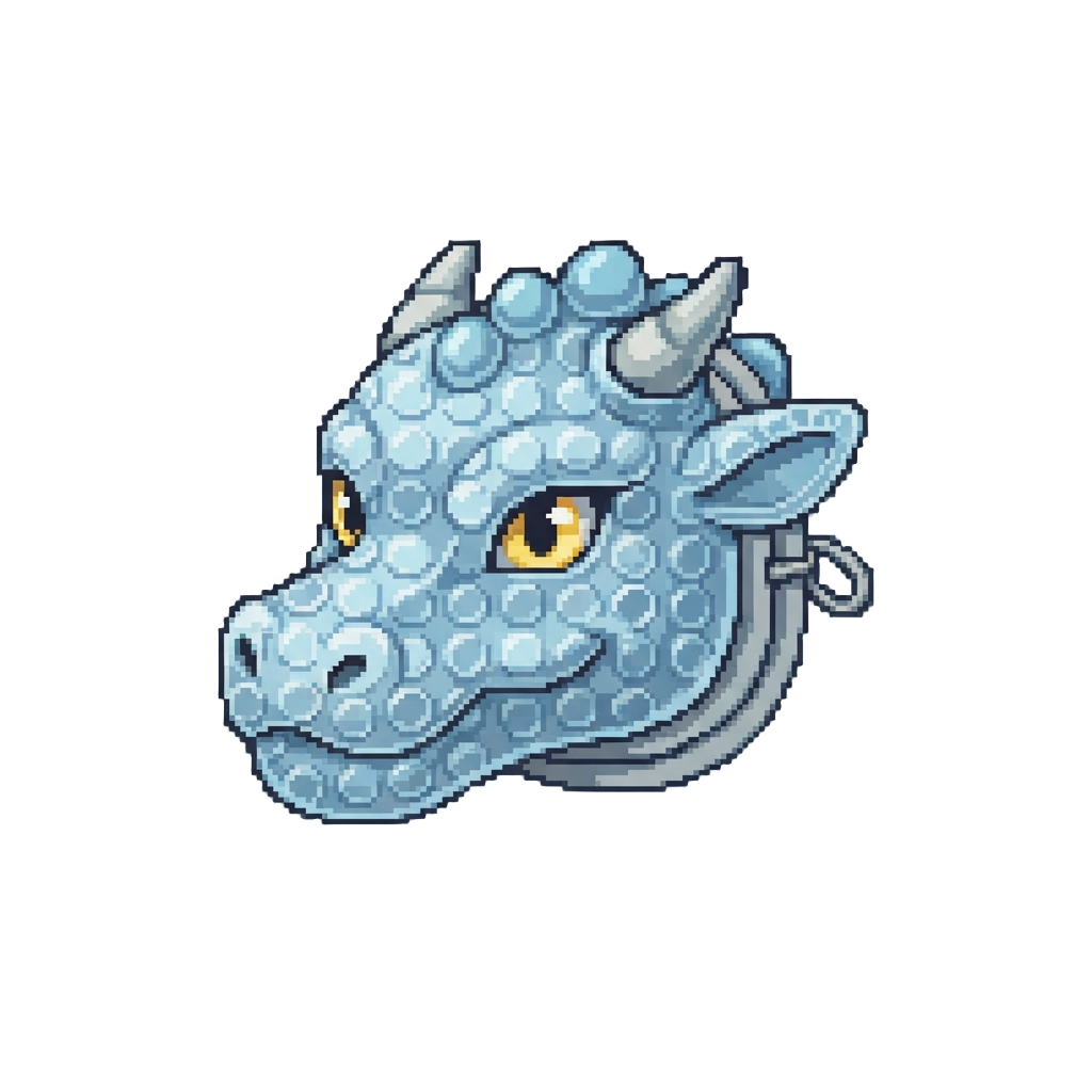 Bubble-wrap Dragon Mask