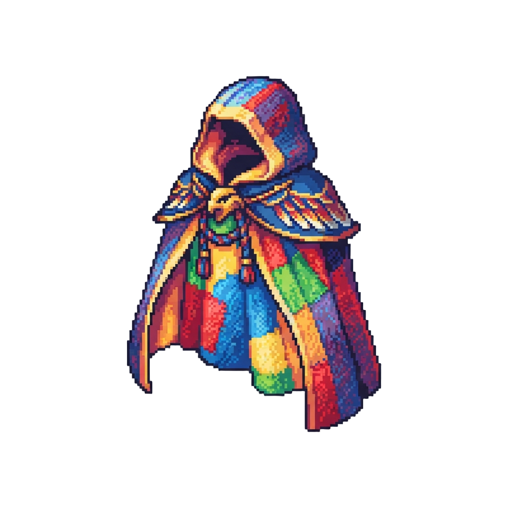 Crayon-colored Falcon Cape