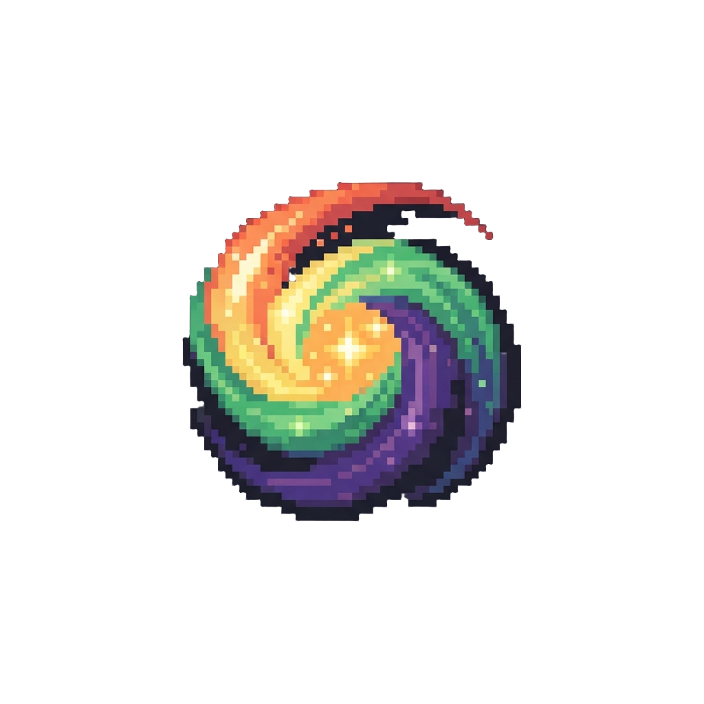 A Swirling Rainbow Star Nebula