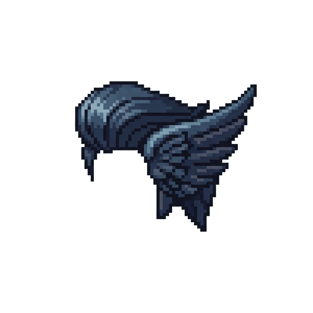 A Slicked-back Aerodynamic Bird Wing Pompadour