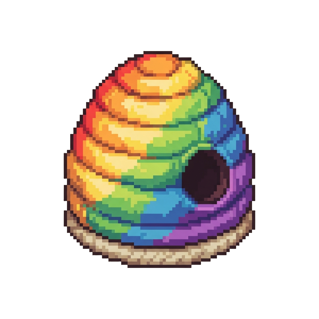 A Voluminous Rainbow-gradient Beehive