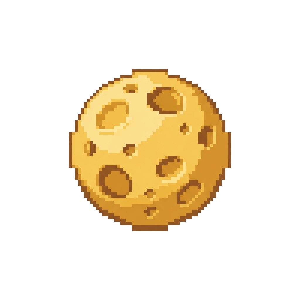A Cozy Cheese-surfaced Moon with Crater Holes