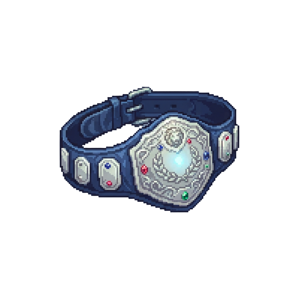 A Glowing Platinum Championship Belt