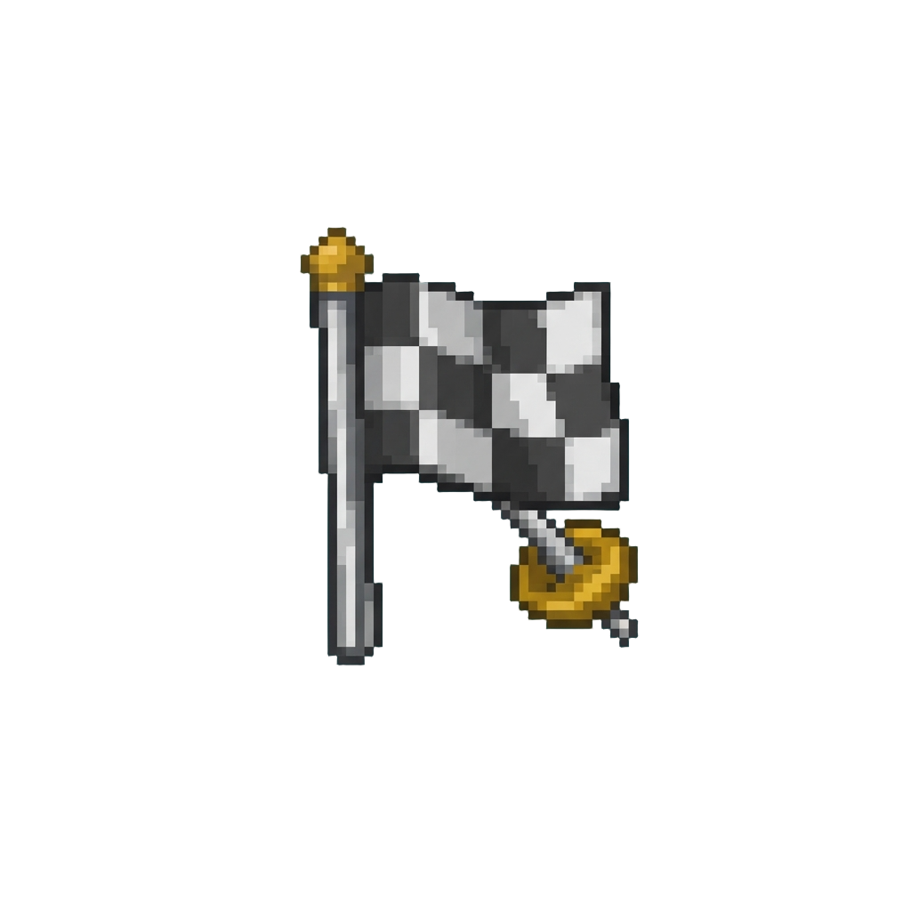 A Tiny Checkered Flag Pin