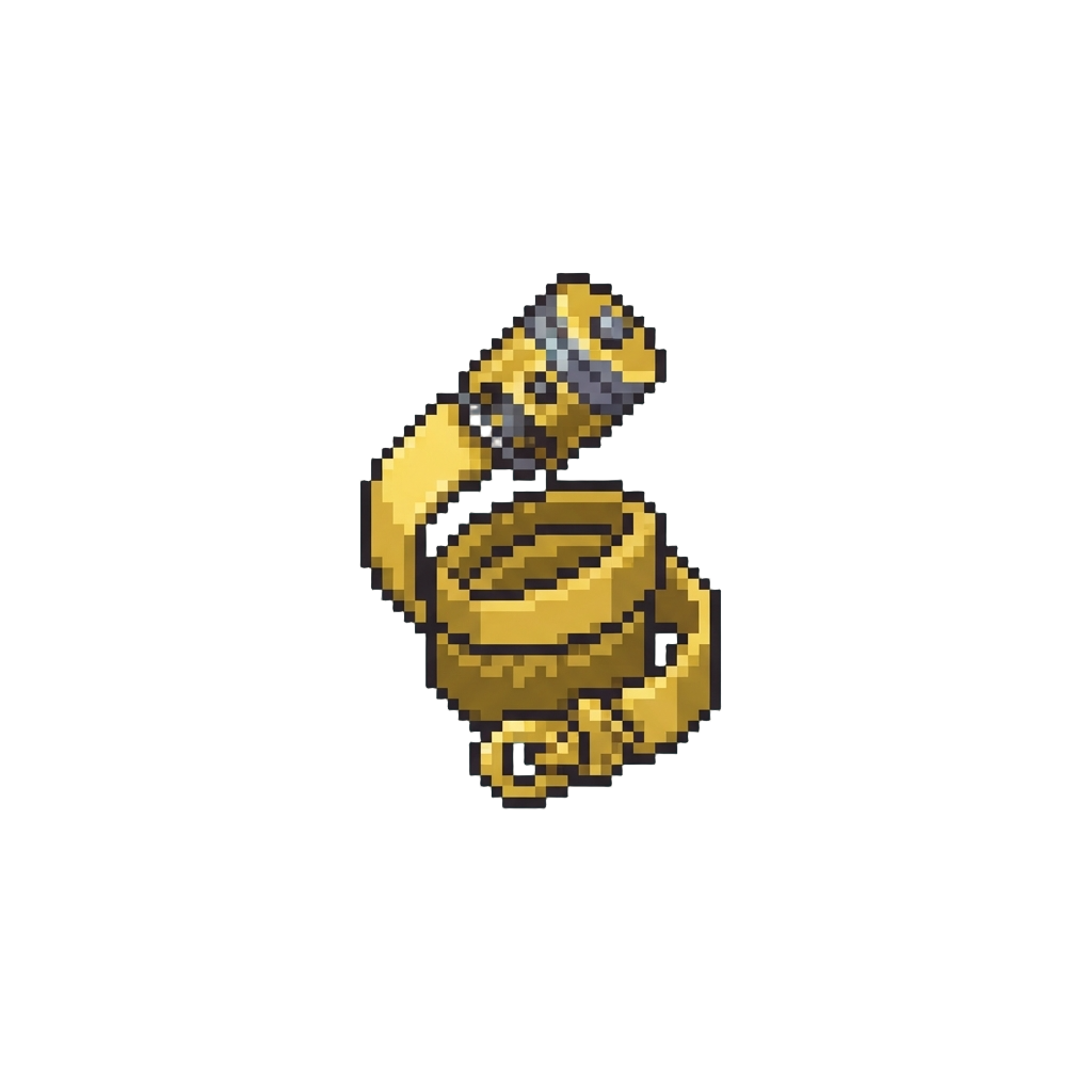 A Miniature Golden Piston Ribbon