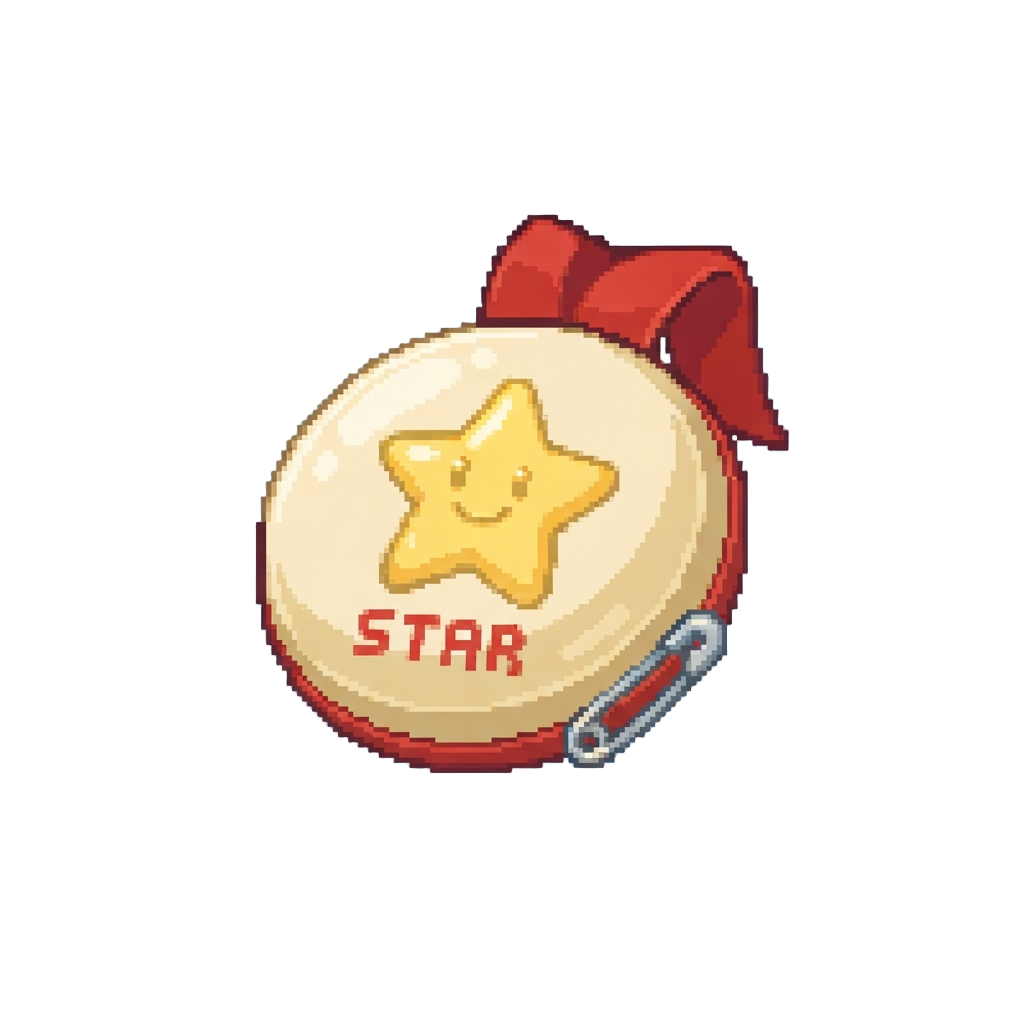 A Cute Plastic Participation Badge