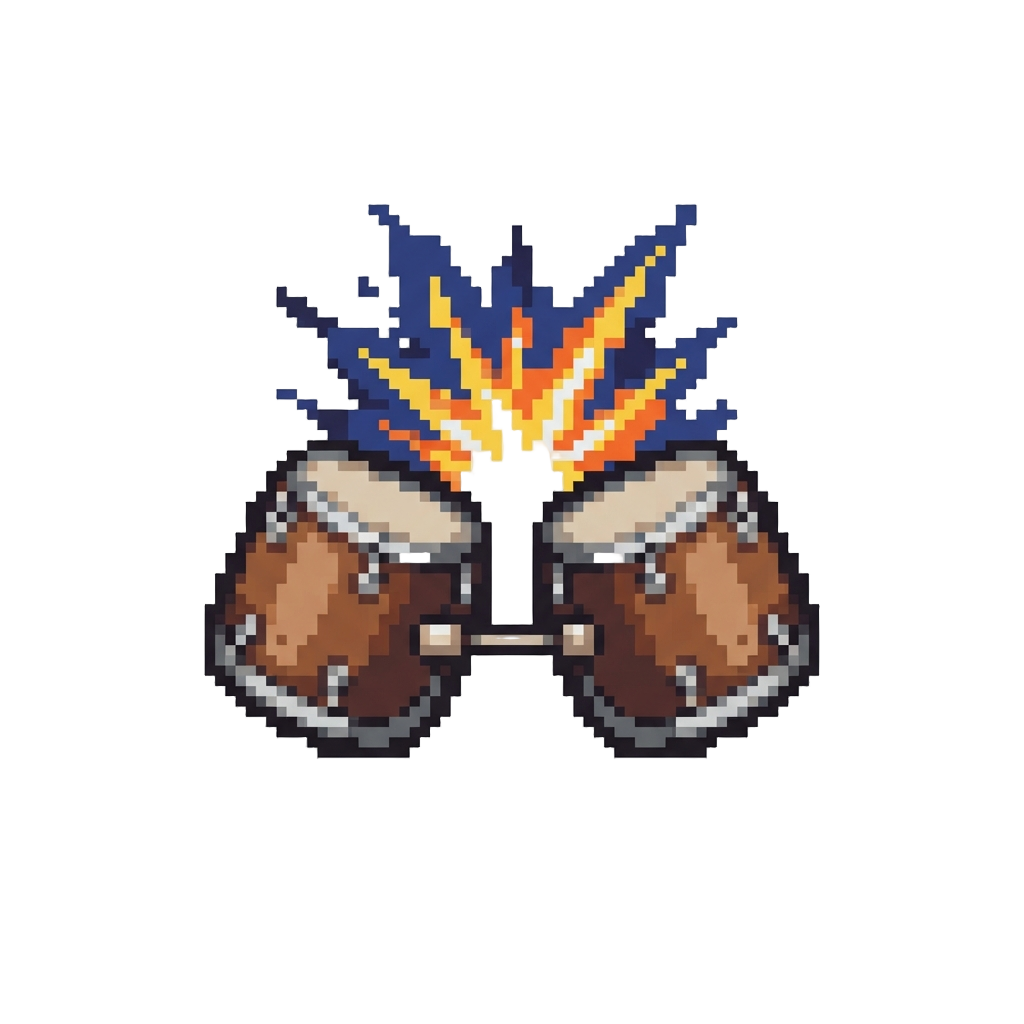 A Thunderous Dual-bass Drum Roll Roar