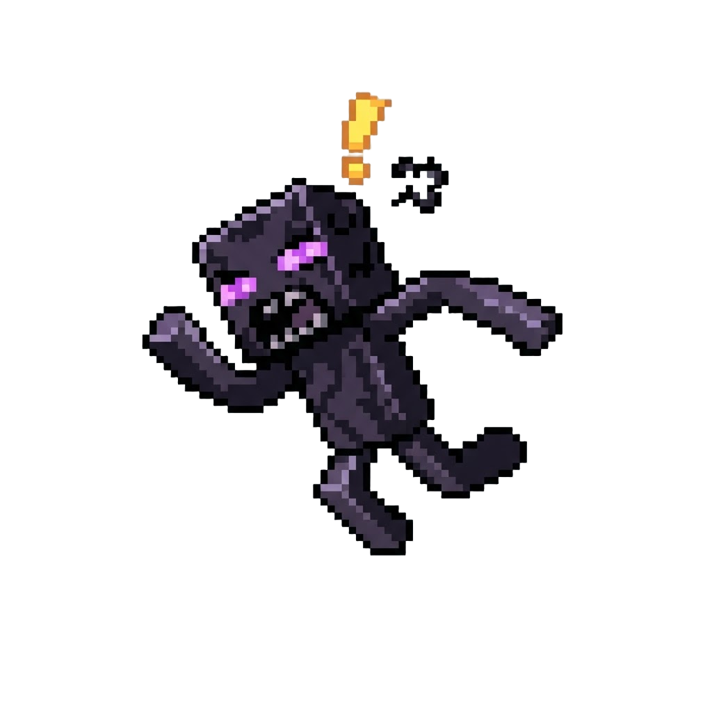 A Surprise Enderman Aggro Jump-scare