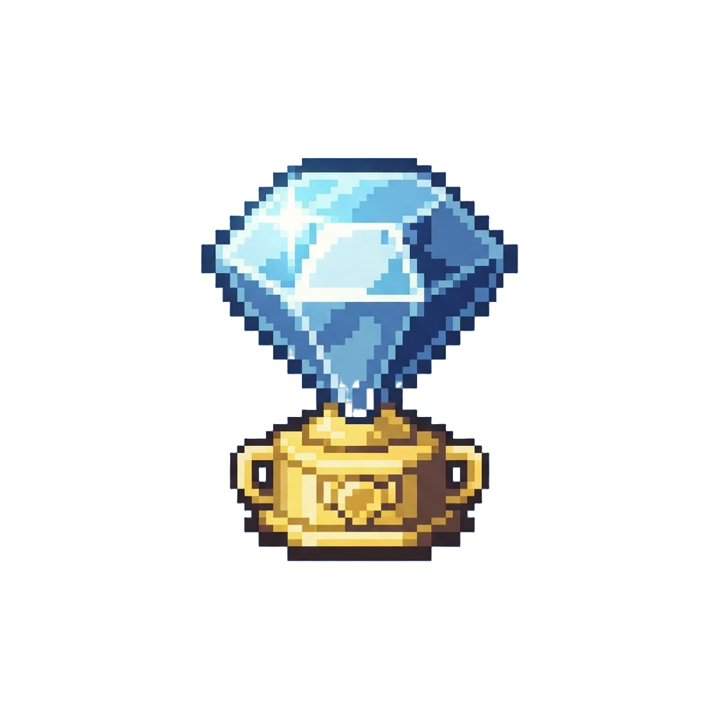 A Glowing Diamond Trophy Item Overlay