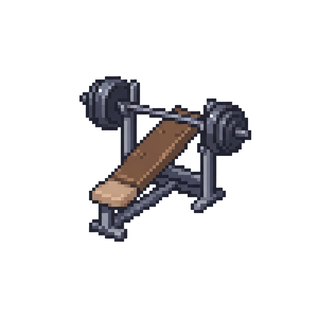 Incline Bench Press with Heavy Iron Plates