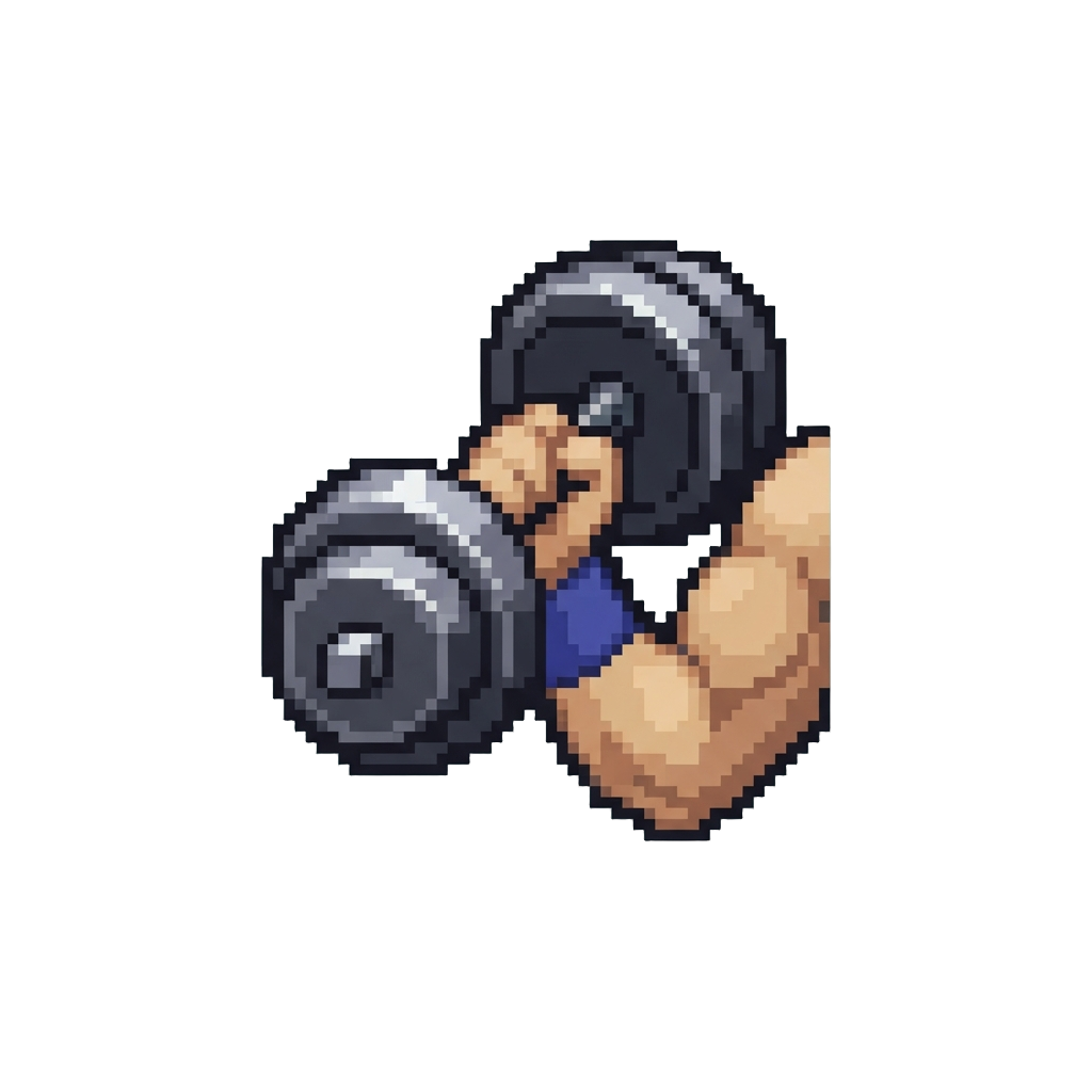 Concentration Curls with Heavy Dumbbell