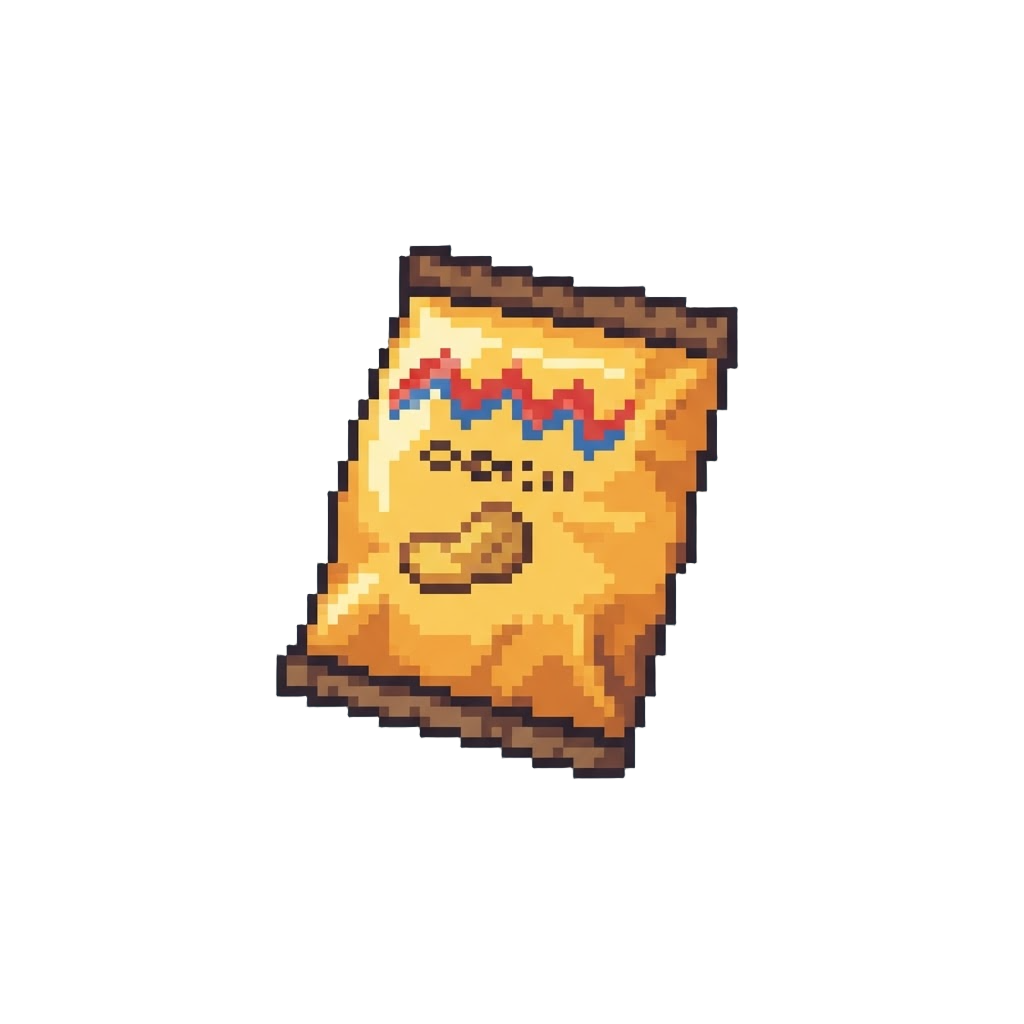 A Small Bag of Crispy Potato Chips
