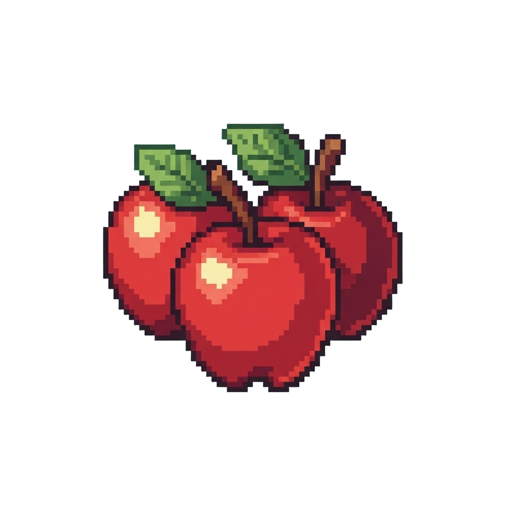 A Cluster of Fresh Red Apples
