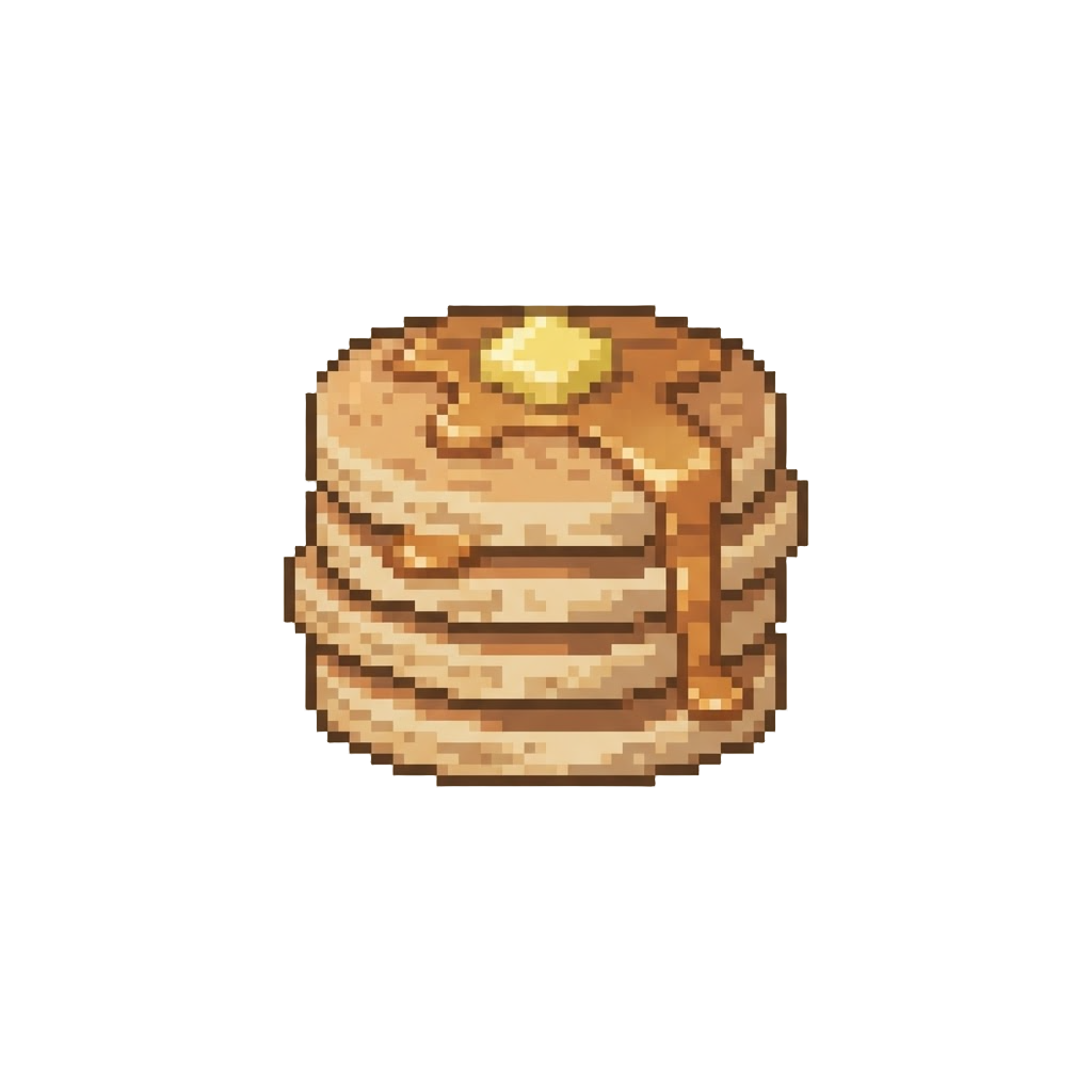 A Stack of Fluffy Maple-drizzled Pancakes