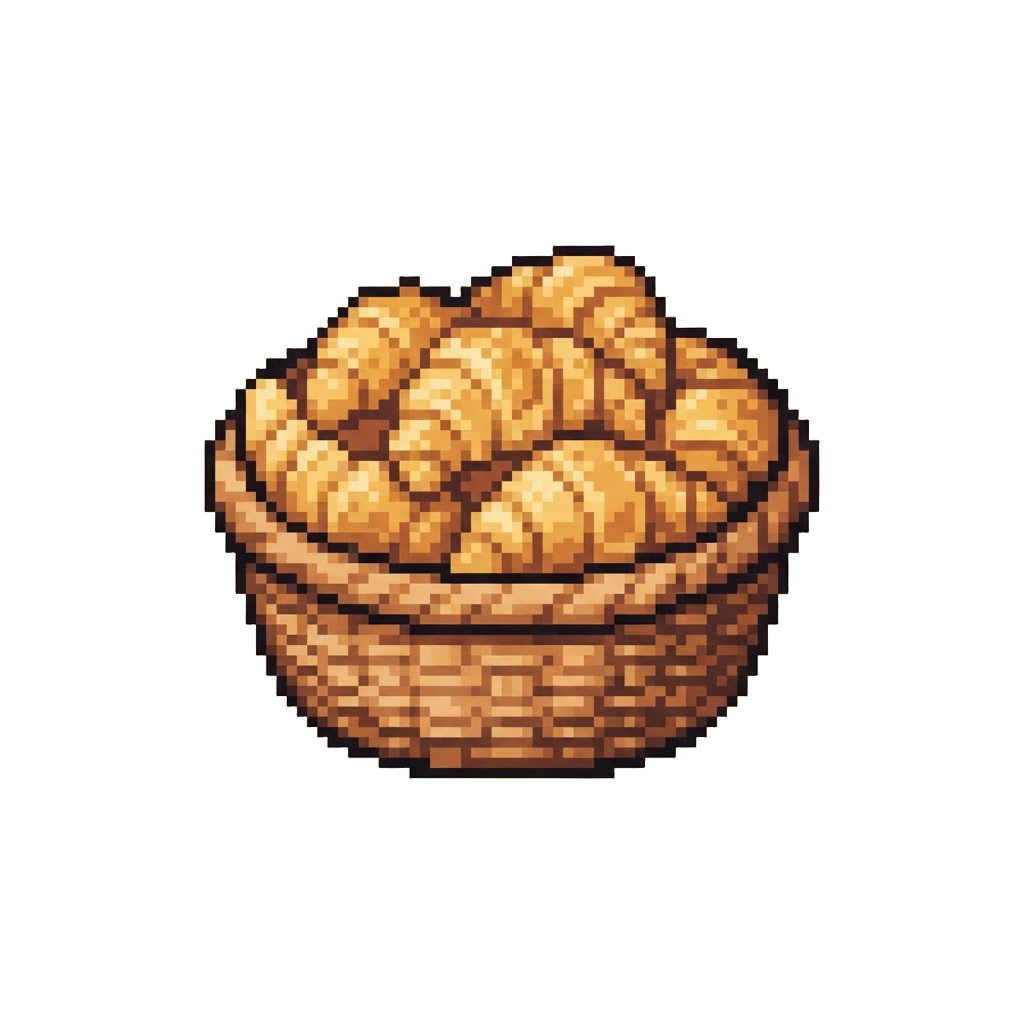 An Overflowing Basket of Warm Buttery Croissants