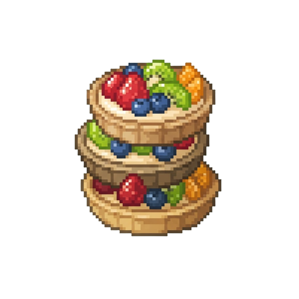 A Luxurious Stack of Glazed Fruit Tarts